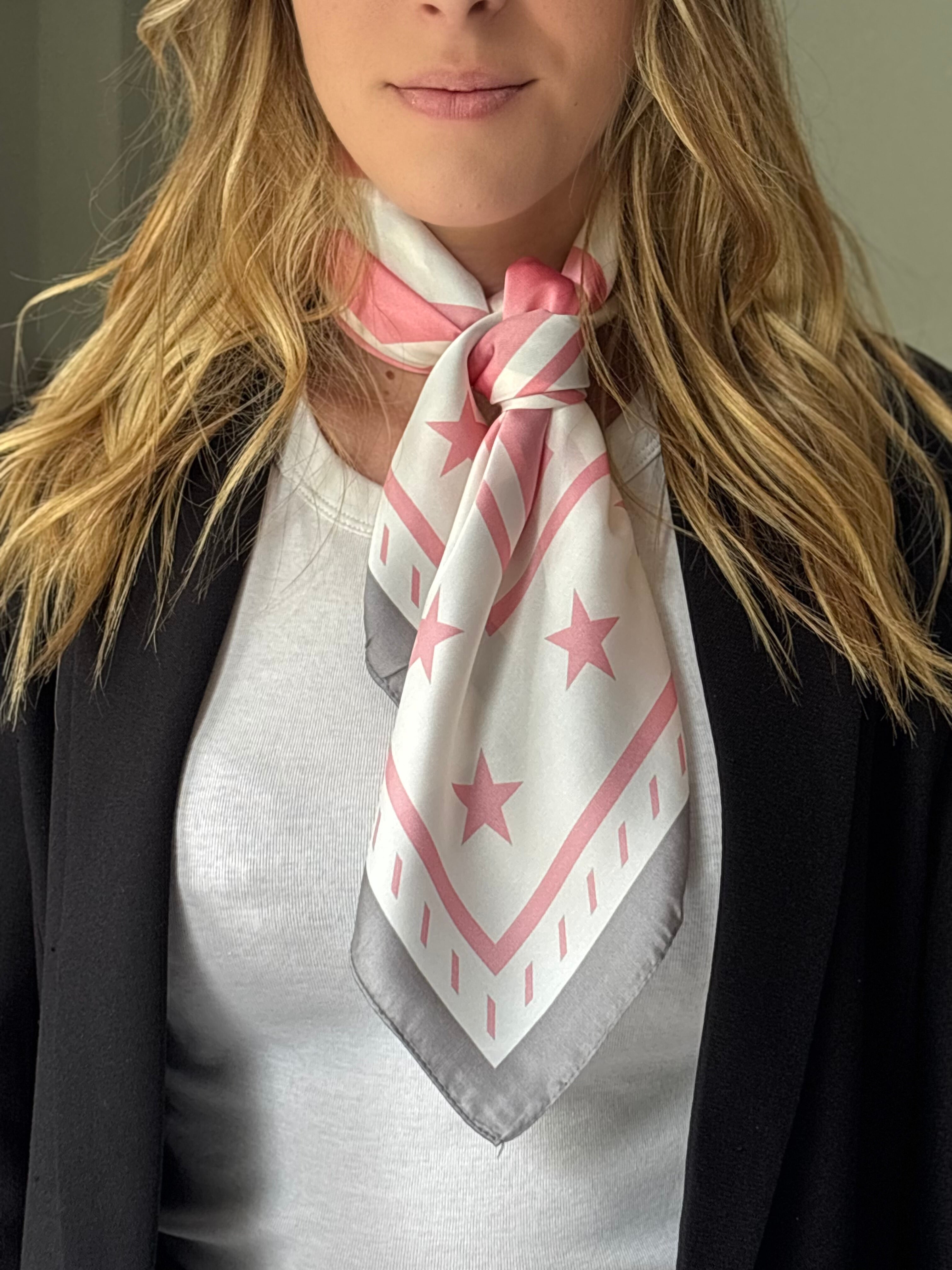 Carré Californien - rose / gris