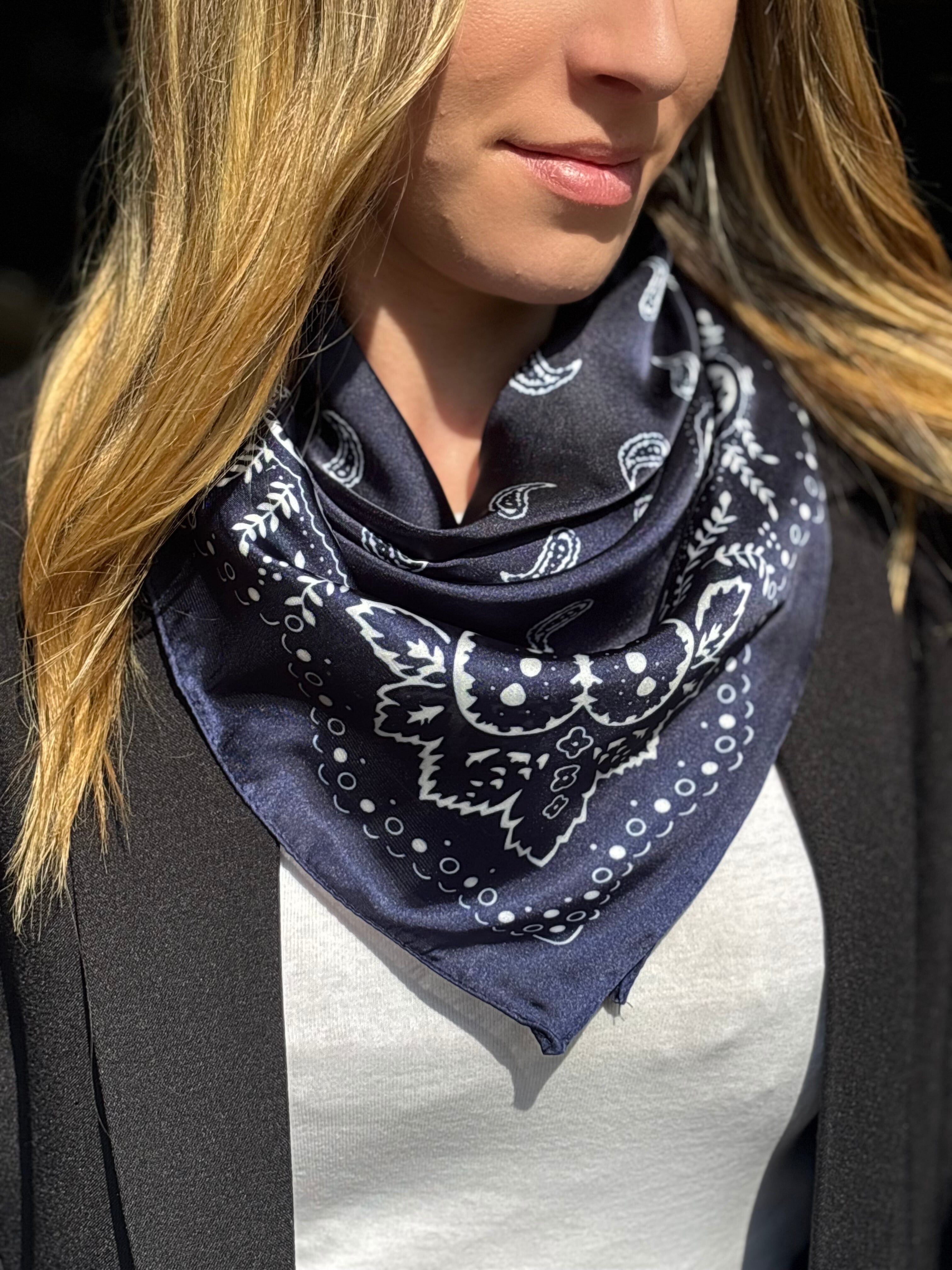 Carré L’iconique bandana - bleu marine